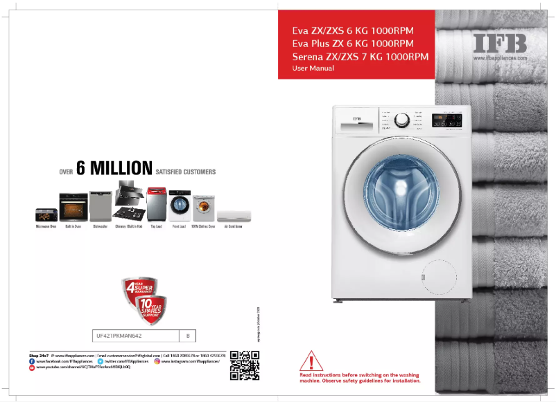 Página 1 del manual Manual de usuario IFB Serena ZXS