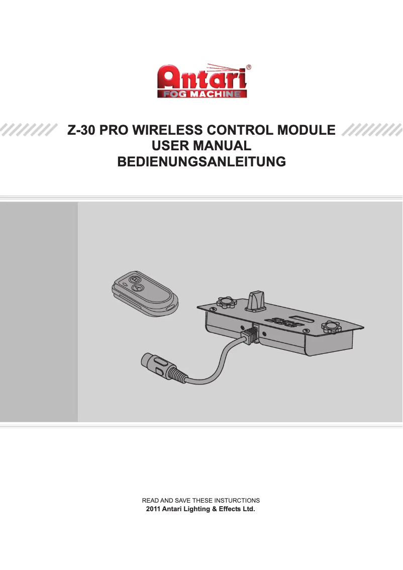 Página 1 del manual Manual de usuario Antari Z-30