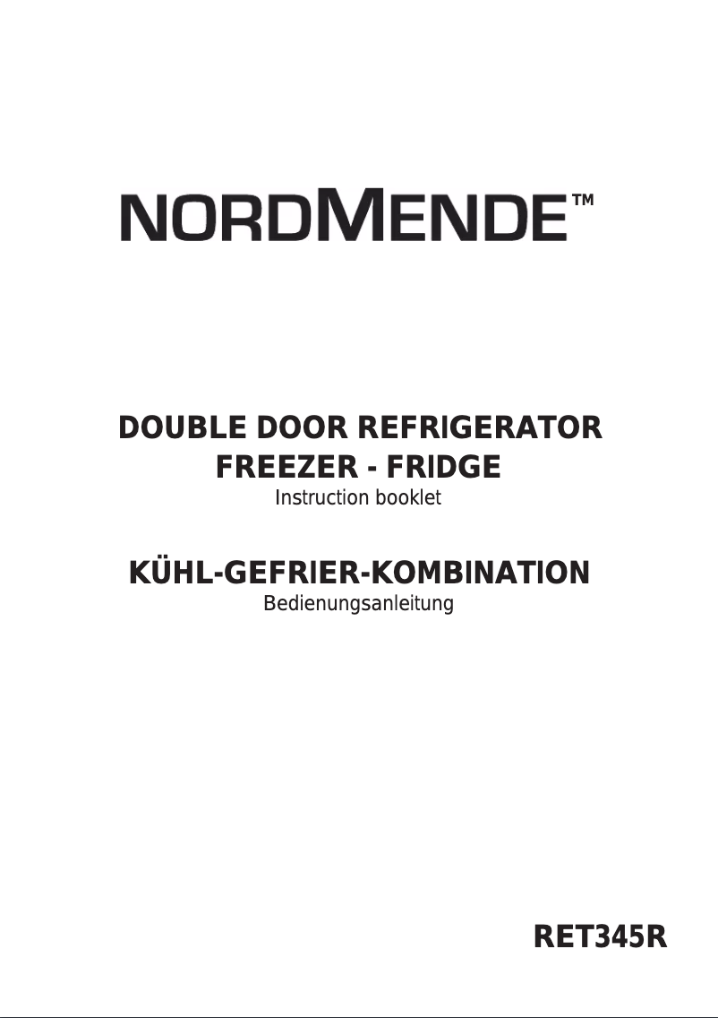 Página 1 del manual Manual de usuario Nordmende RET345C