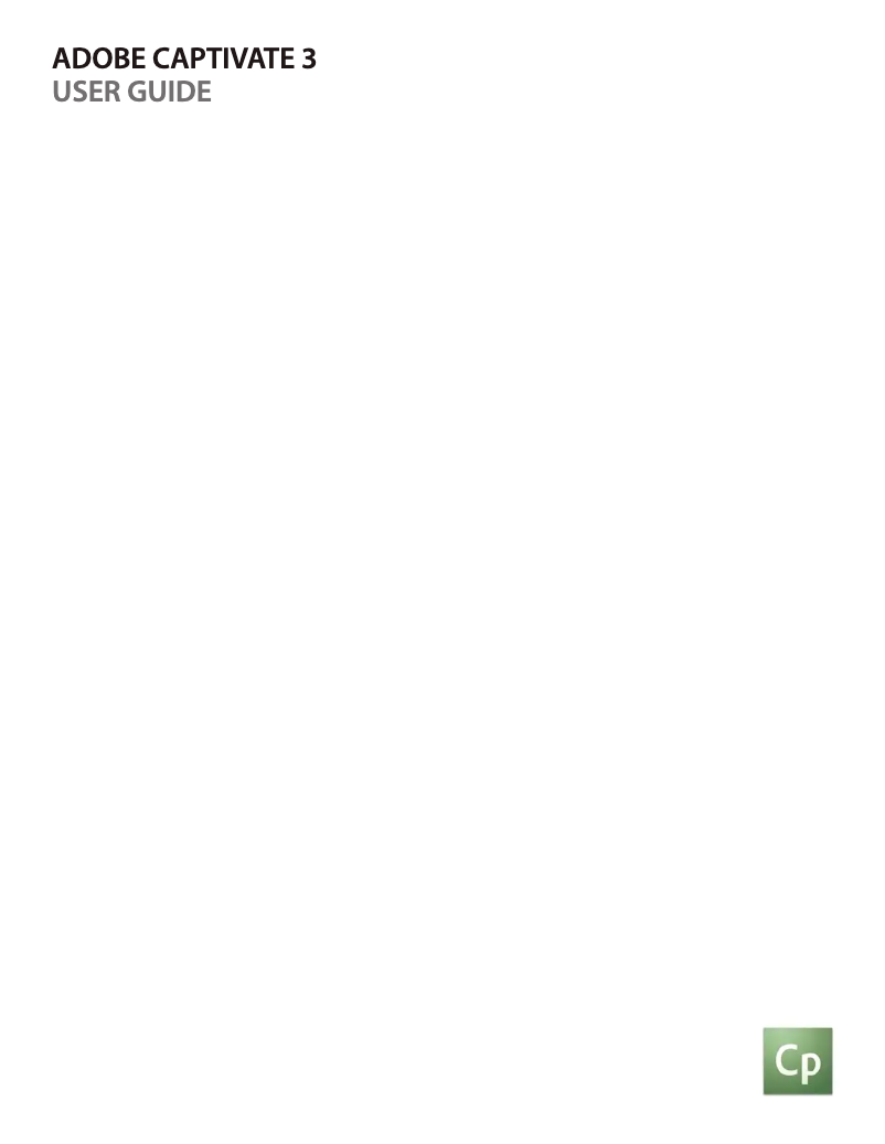 Página 1 del manual Manual de usuario Adobe Captivate 3