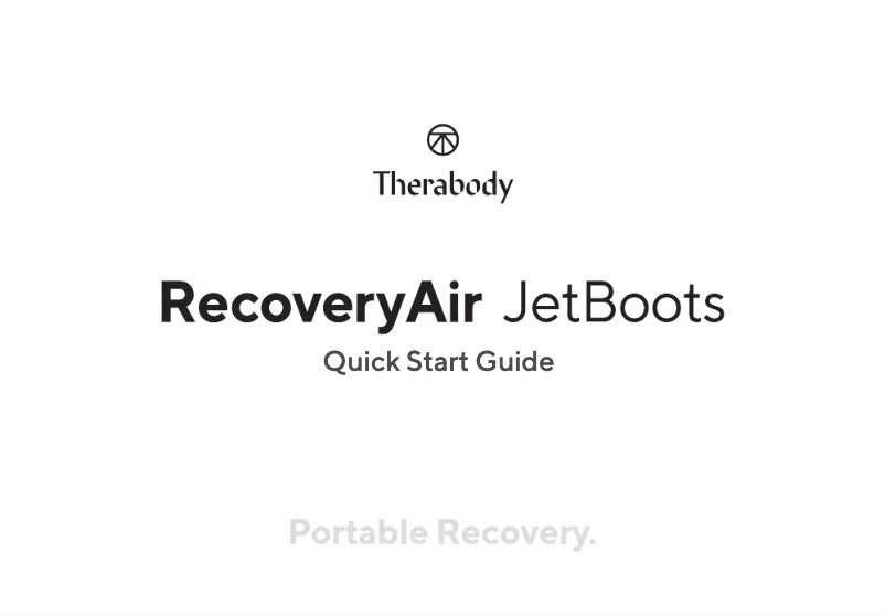 Página 1 del manual Guía de inicio rápido Therabody RecoveryAir JetBoots