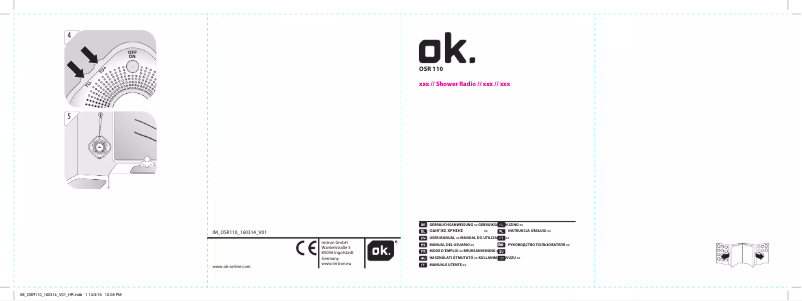 Página 1 del manual Manual de usuario OK OSR 110