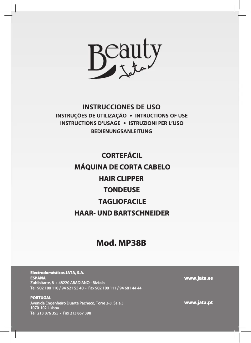 Imagen de la primera página del manual del dispositivo MP38B