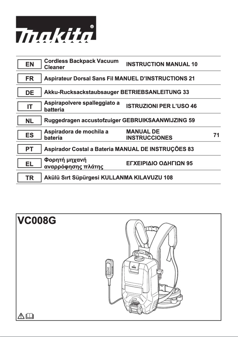 Página nº 1 - Manual de usuario Makita VC008G