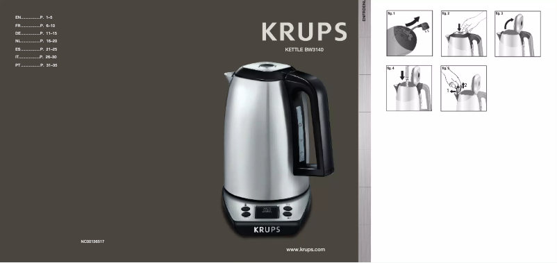 Página 1 del manual Manual de usuario Krups Savoy Control BW3140