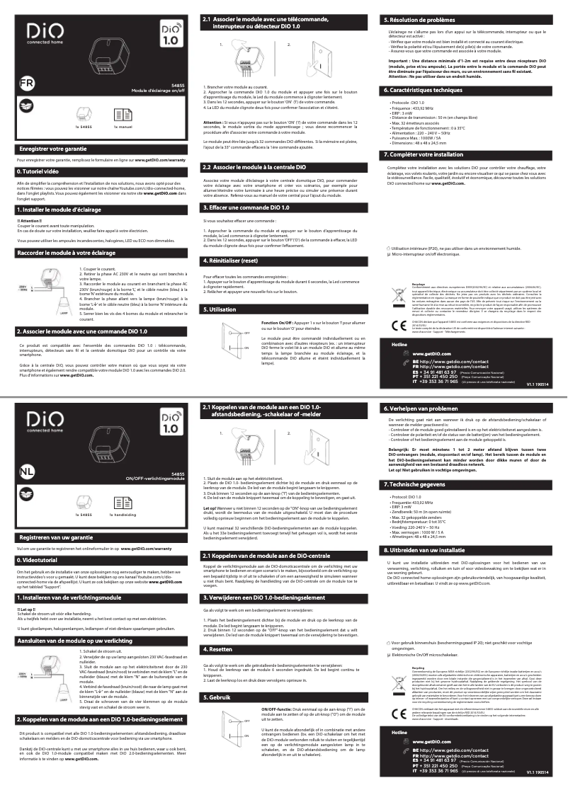 Página 1 del manual Manual de usuario DiO 54855