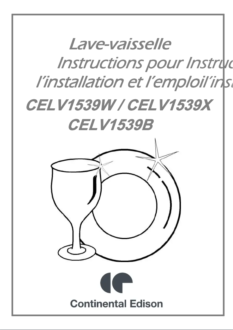 Imagen de la primera página del manual del dispositivo CELV1539X