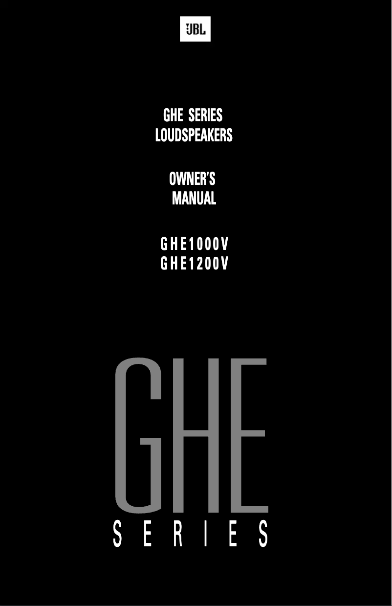 Imagen de la primera página del manual del dispositivo GHE1000V