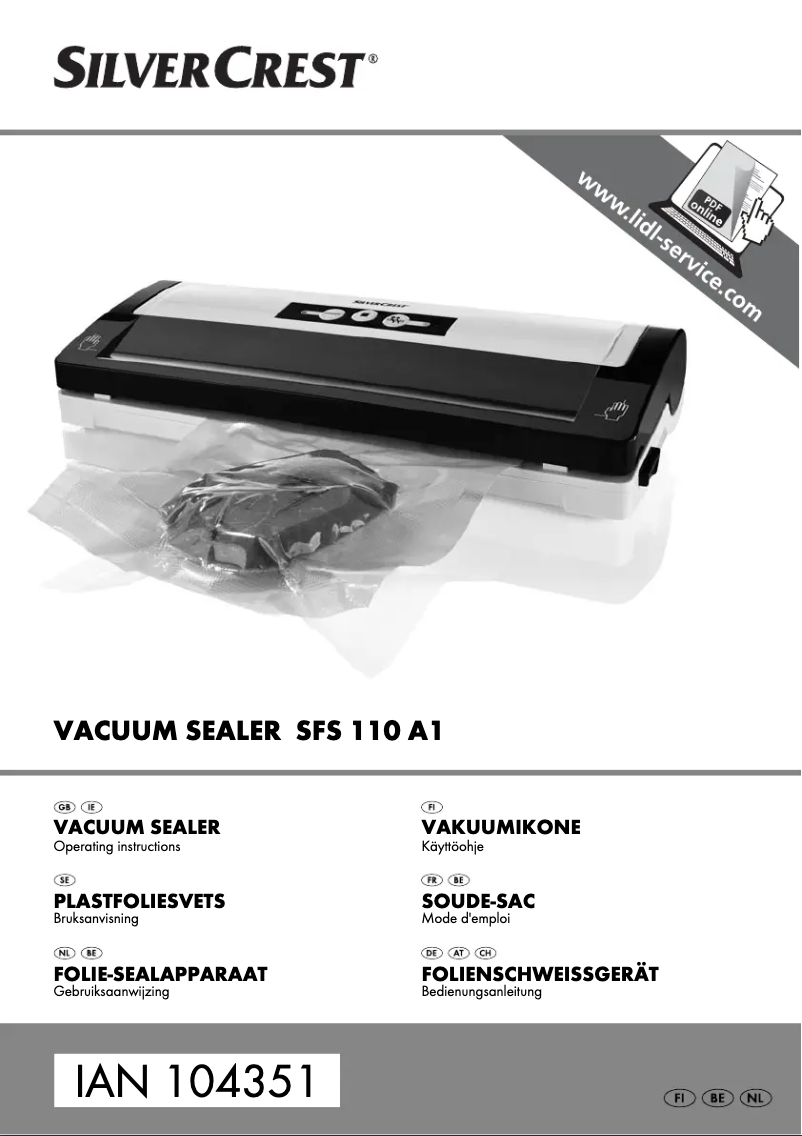 Página 1 del manual Manual de usuario SilverCrest SFS 110 A1