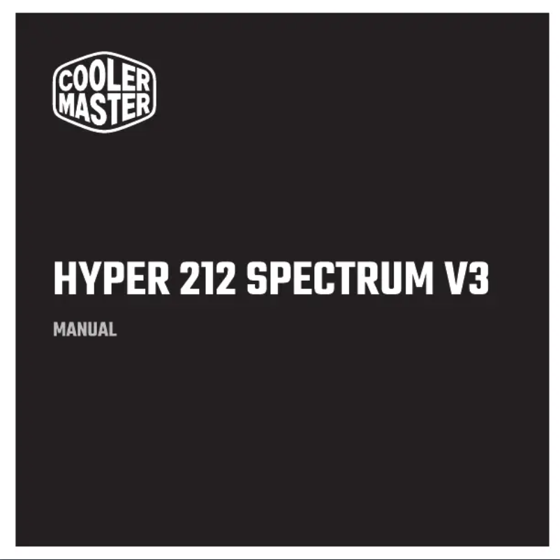 Página 1 del manual Manual de usuario Cooler Master Hyper 212 Spectrum V3