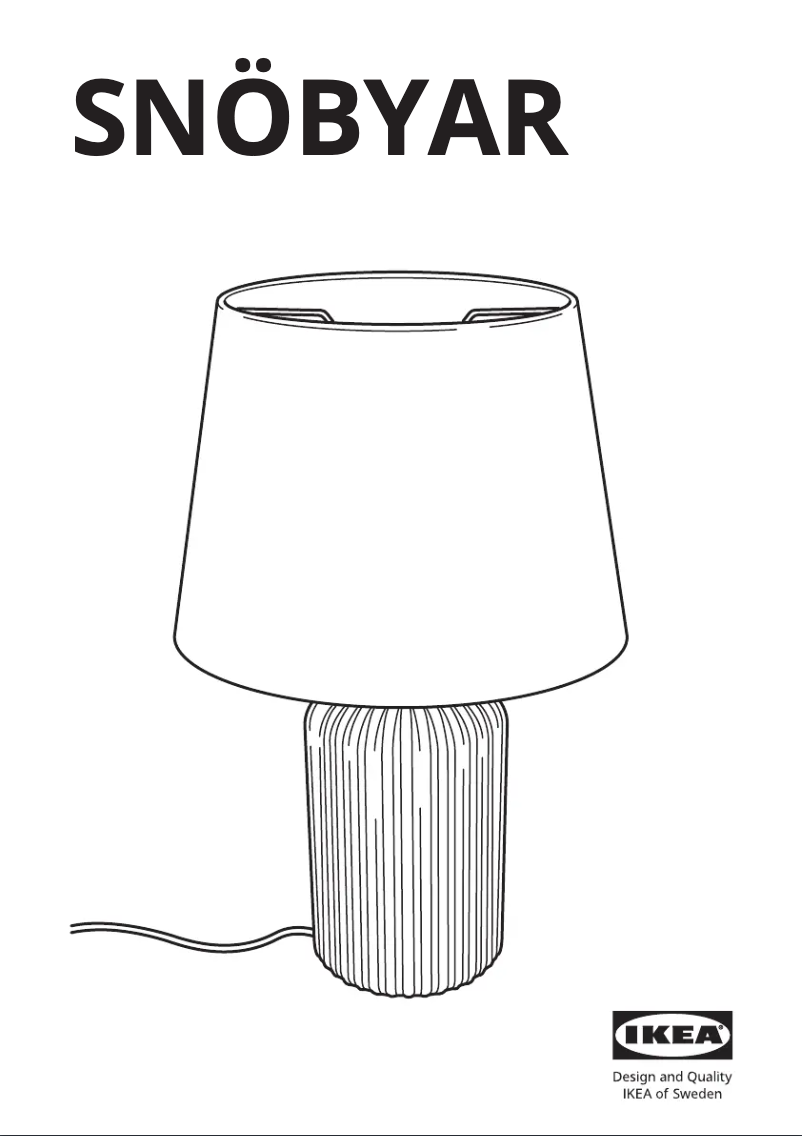 Imagen de la primera página del manual del dispositivo SNÖBYAR 904.598.38