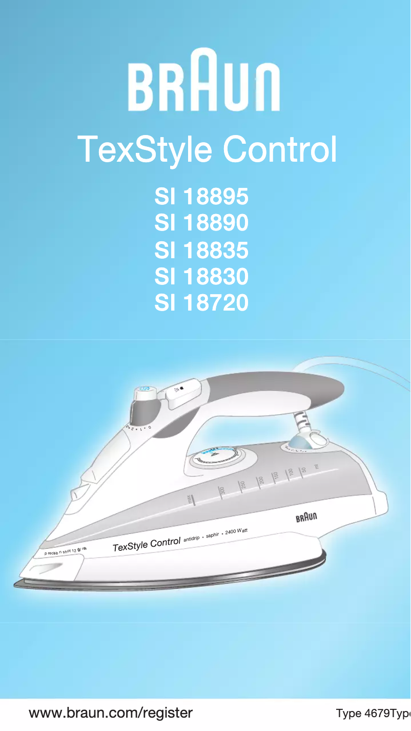 Página 1 del manual Manual de usuario Braun TexStyle Control SI 18835