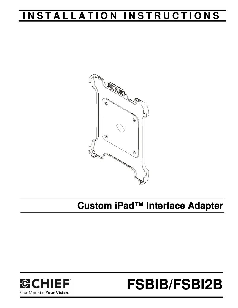 Página 1 del manual Manual de usuario Chief FSBIB