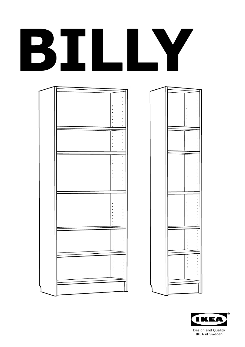 Imagen de la primera página del manual del dispositivo BILLY (40x28x202)
