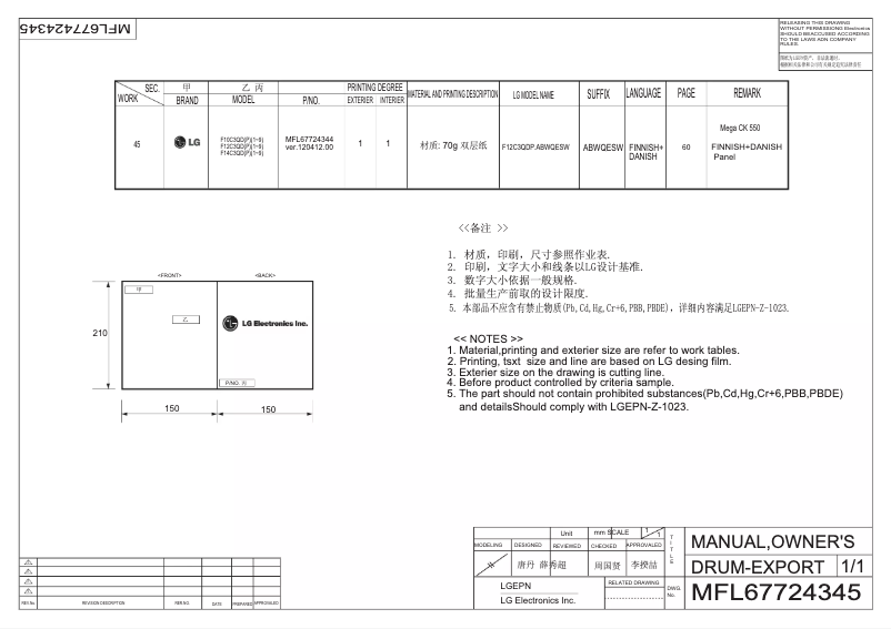 Imagen de la primera página del manual del dispositivo F12C3QD