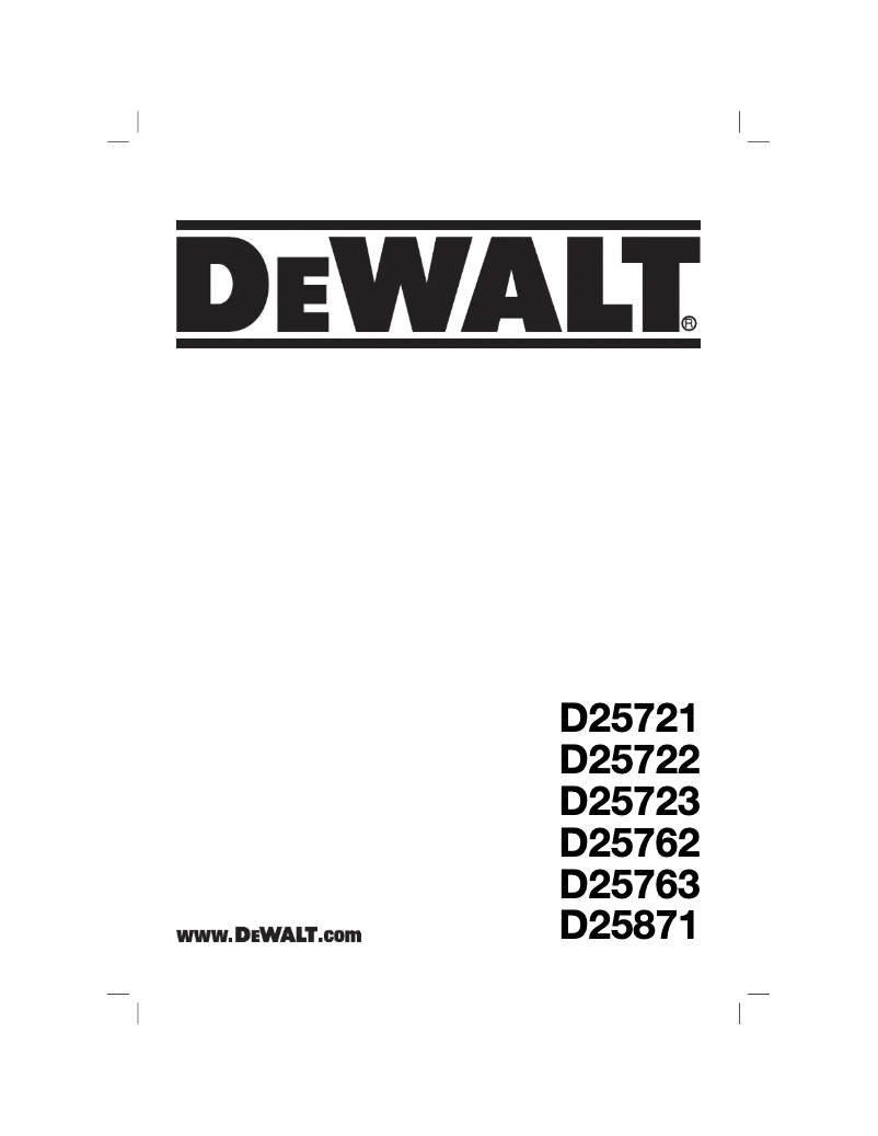Página 1 del manual Manual de usuario DeWalt D25721