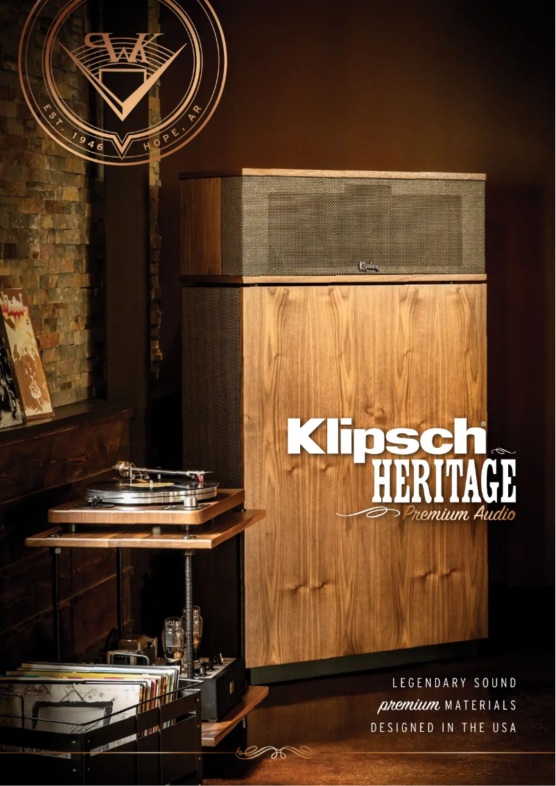 Página 1 del manual Folleto Klipsch Heritage Klipschorn AK6