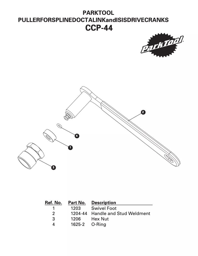 Página 1 del manual Manual de usuario Park Tool CCP-44