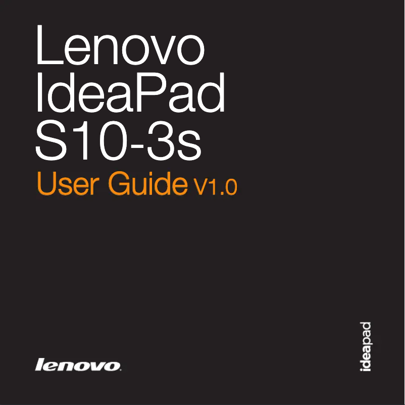Imagen de la primera página del manual del dispositivo IdeaPad S10-3s