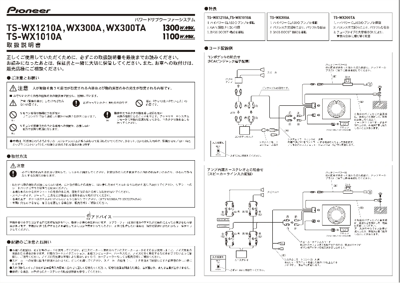 Página nº 1 - Manual de usuario Pioneer TS-WX1010A