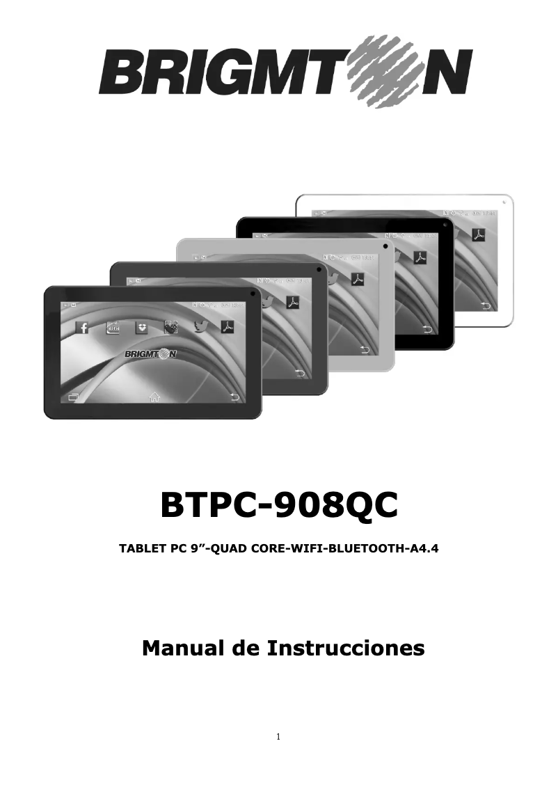 Imagen de la primera página del manual del dispositivo BTPC-908 QC