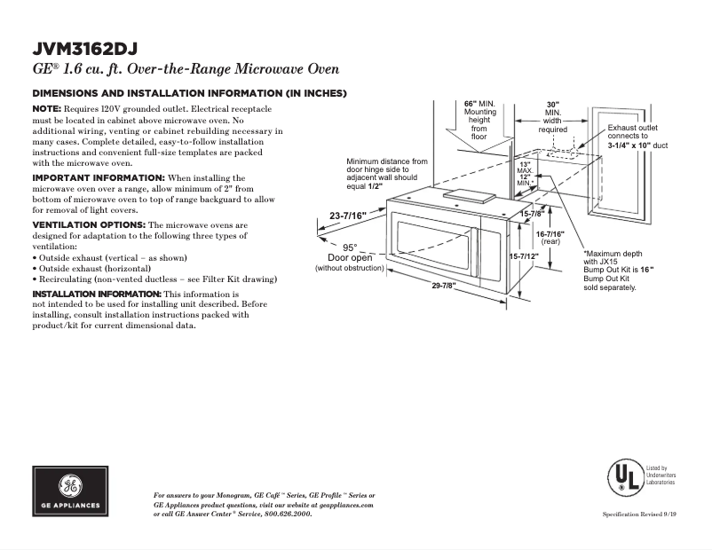 Imagen de la primera página del manual del dispositivo JVM3162DJBB