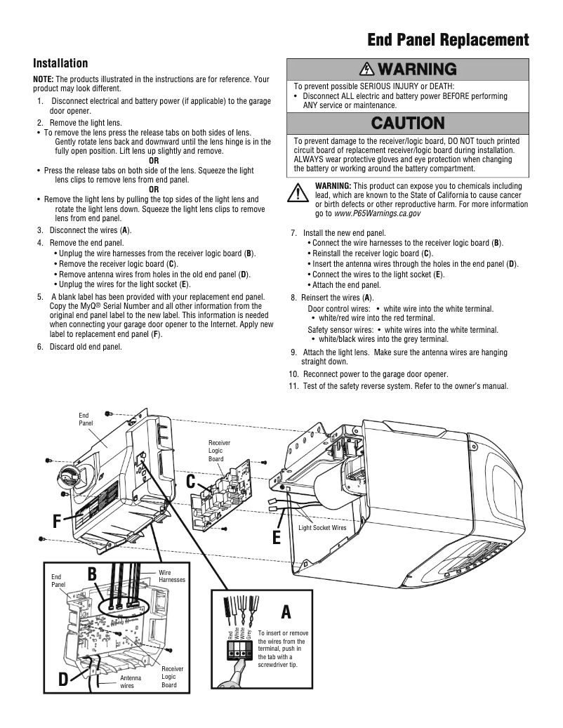 Página 1 del manual Manual de usuario Chamberlain 041D8214