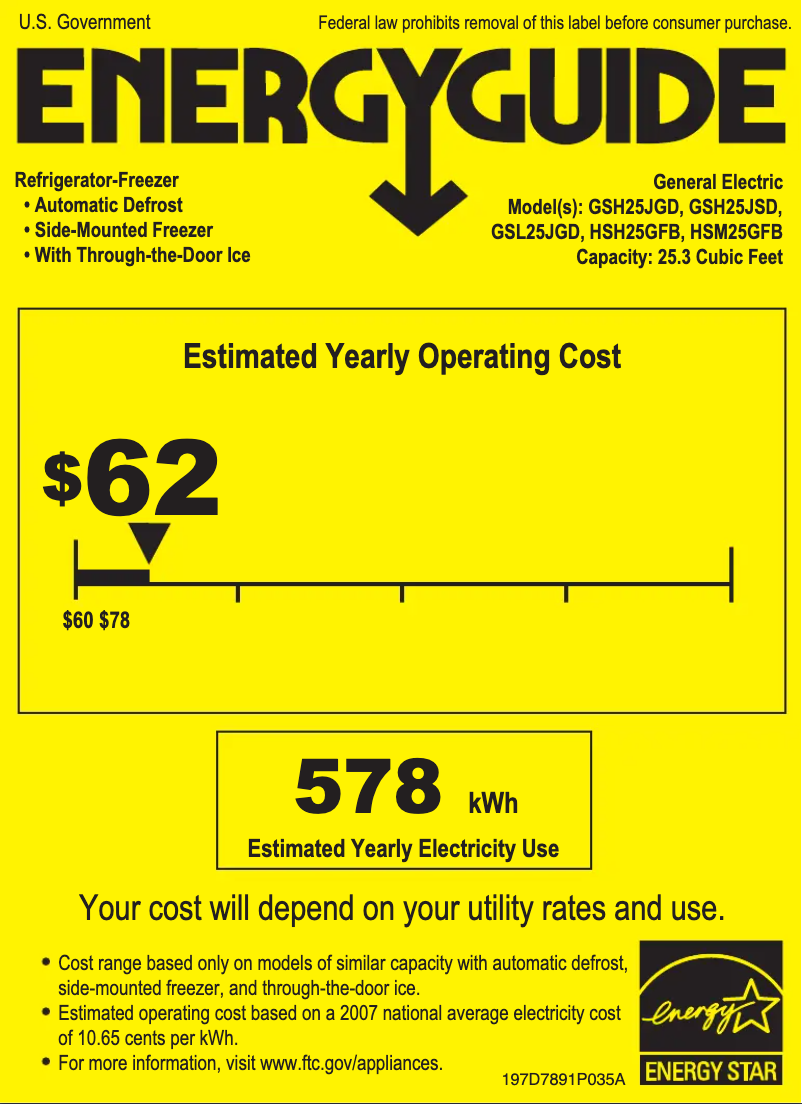 Página 1 del manual Etiqueta energética Hotpoint HSH25GFBBB