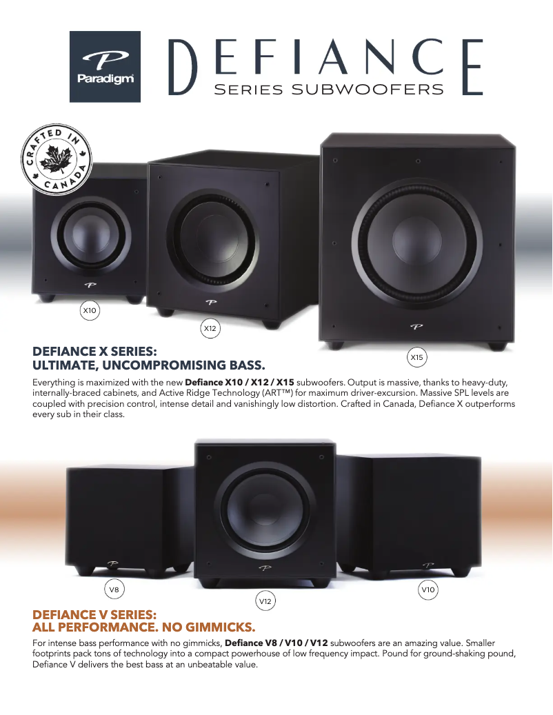 Imagen de la primera página del manual del dispositivo Defiance X10