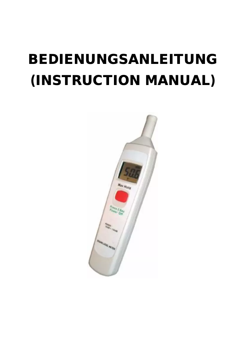 Página nº 1 - Manual de usuario TFA 31.2001