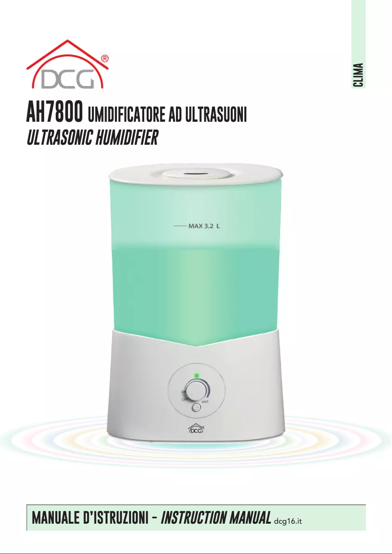 Imagen de la primera página del manual del dispositivo AH7800