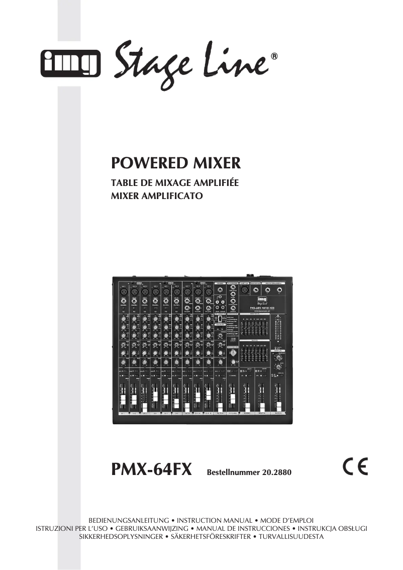 Imagen de la primera página del manual del dispositivo PMX-64FX