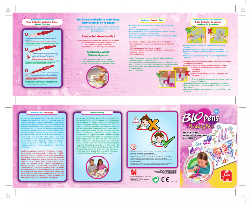 Página 1 del manual Manual de usuario Jumbo BLOpens Activity set Fantasy