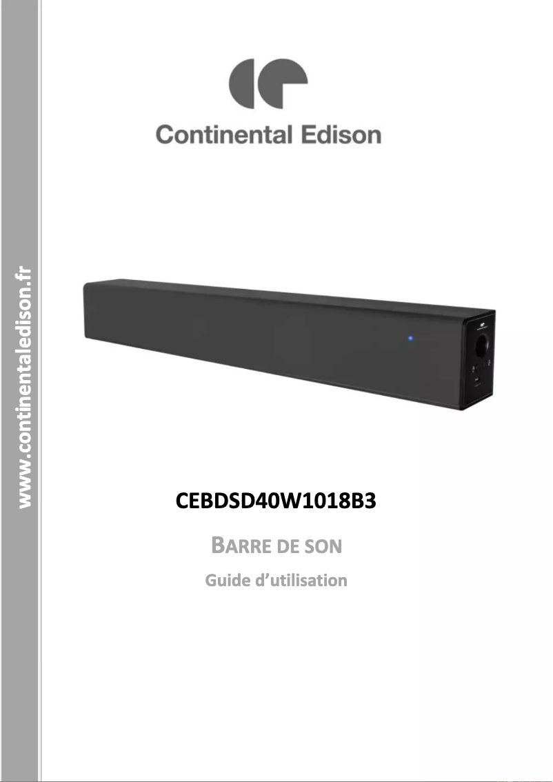 Página 1 del manual Manual de usuario Continental Edison CEBDSD40W1018B3