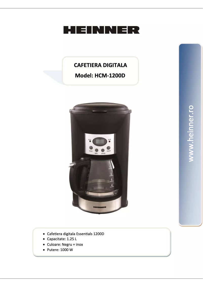 Imagen de la primera página del manual del dispositivo HCM-1200D