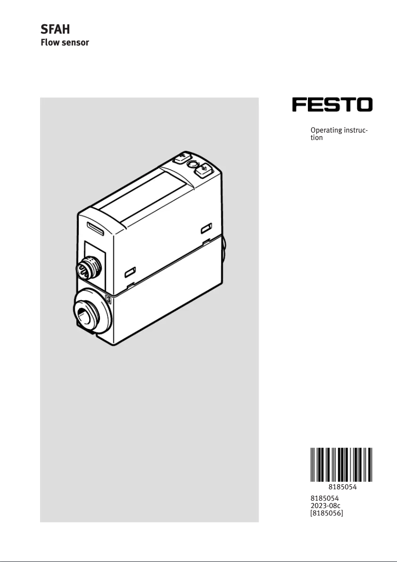 Página 1 del manual Manual de usuario Festo SFAH-50U-G18FS-PNLK-PNVBA-M8