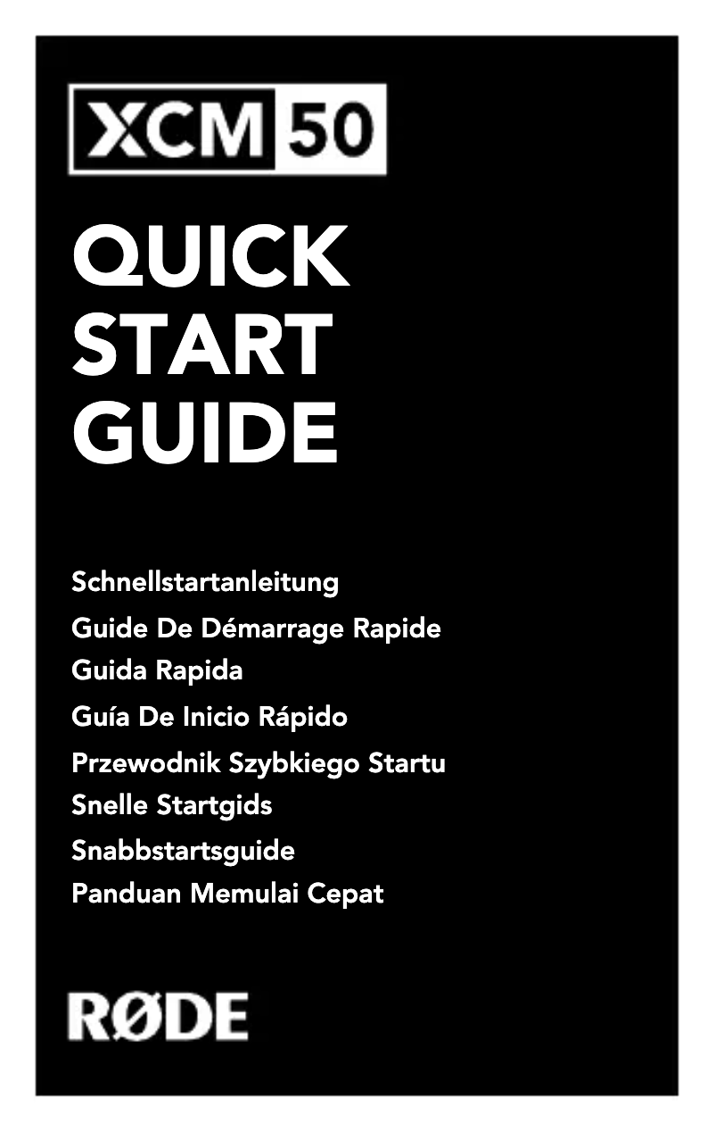 Página 1 del manual Manual de usuario Røde XCM-50