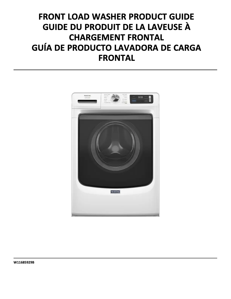 Página 1 del manual Folleto Maytag MFW7020RF