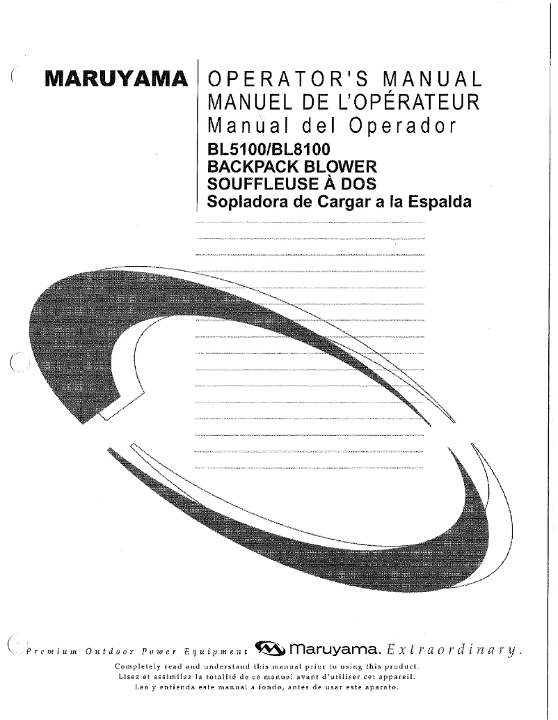 Página 1 del manual Manual de usuario Maruyama BL8100