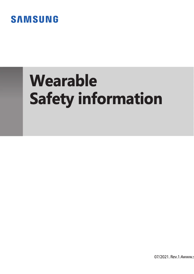 Página 1 del manual Instrucciones de seguridad Samsung Galaxy Watch 5