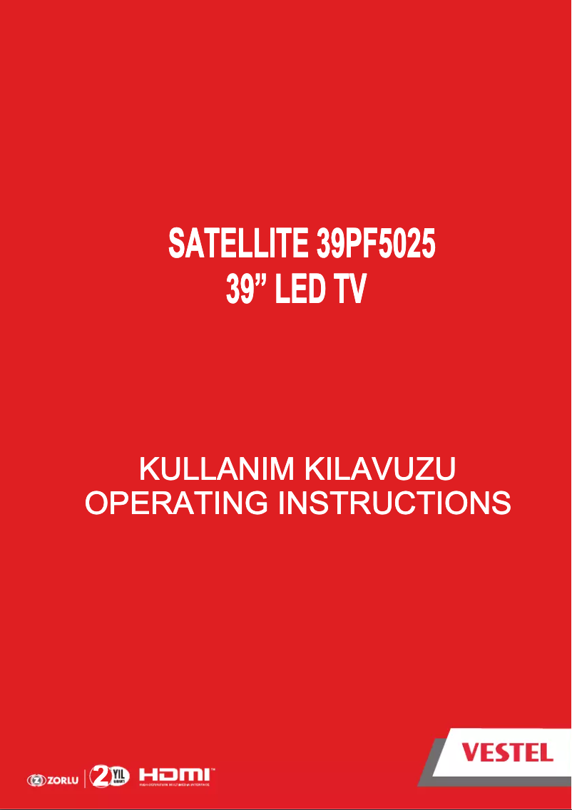 Página 1 del manual Manual de usuario Vestel 39PF5025