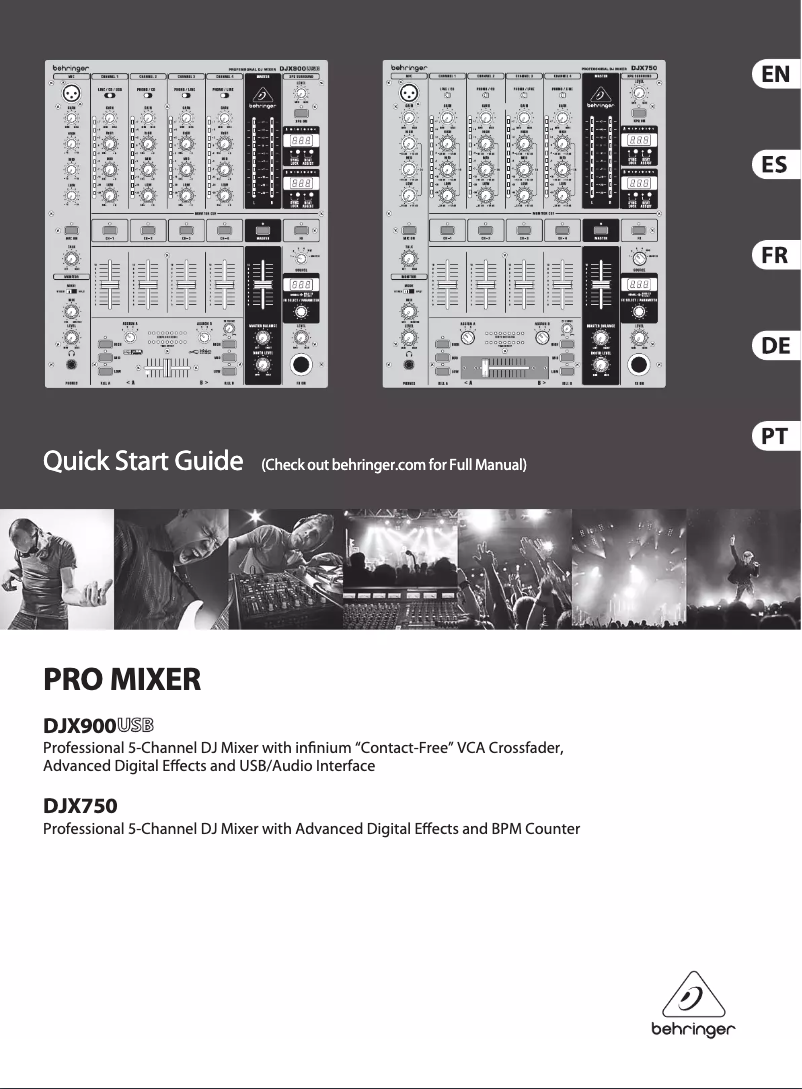 Página 1 del manual Manual de usuario Behringer DJX900USB