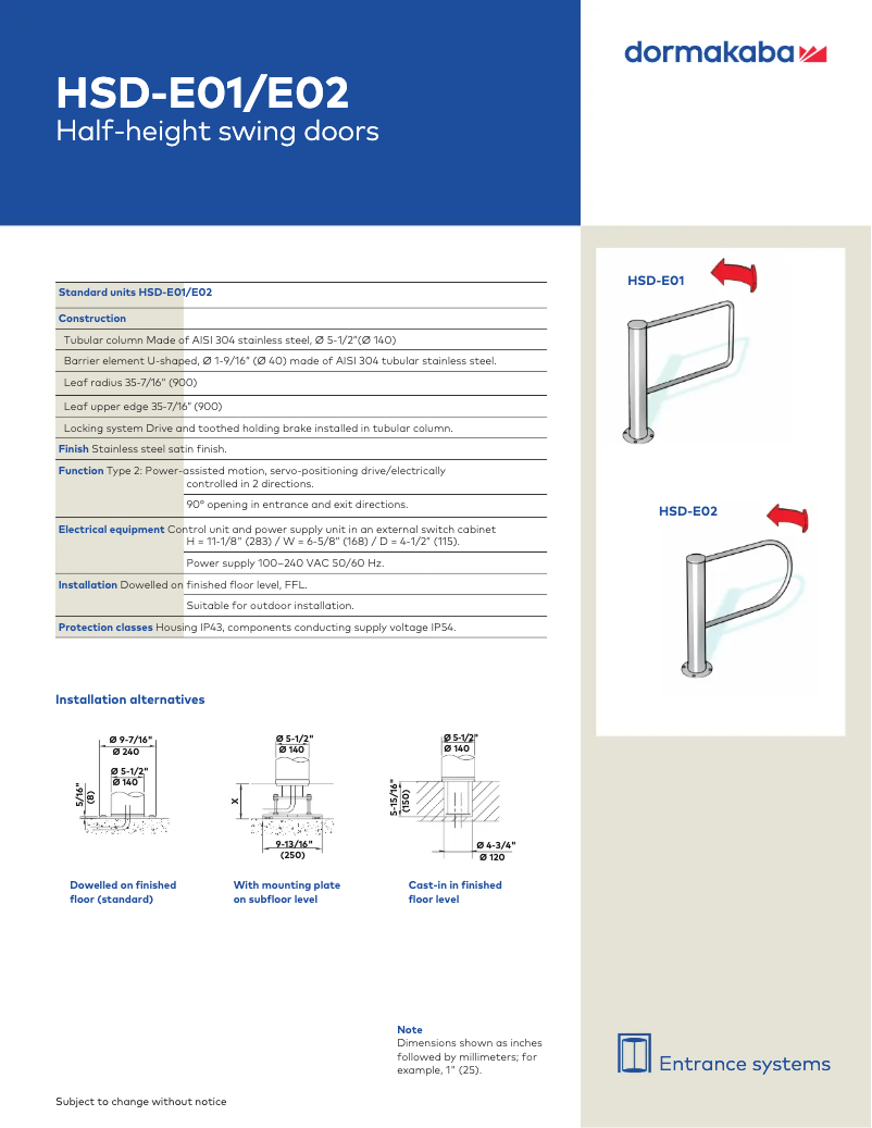 Imagen de la primera página del manual del dispositivo HSD-E01