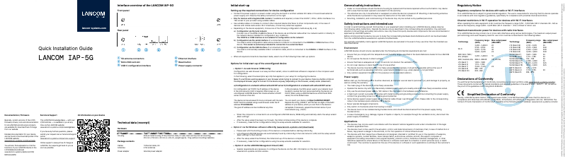 Imagen de la primera página del manual del dispositivo IAP-5G