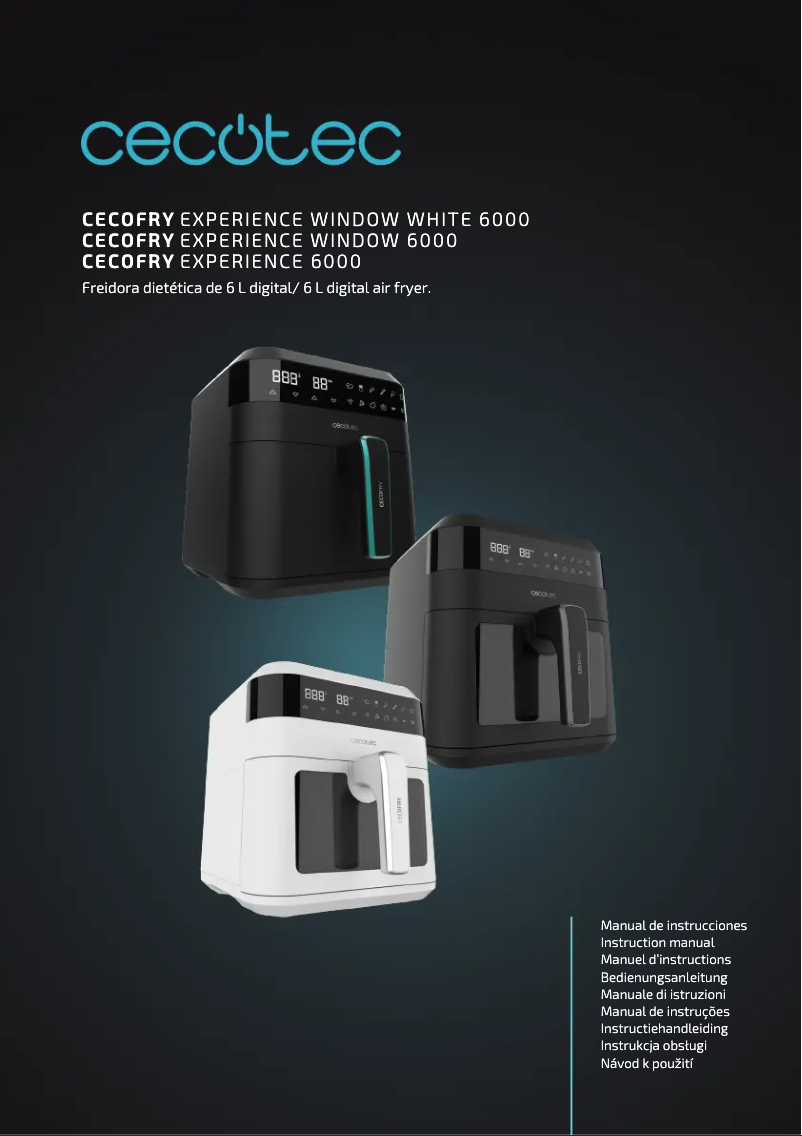 Imagen de la primera página del manual del dispositivo Cecofry Experience Window 6000