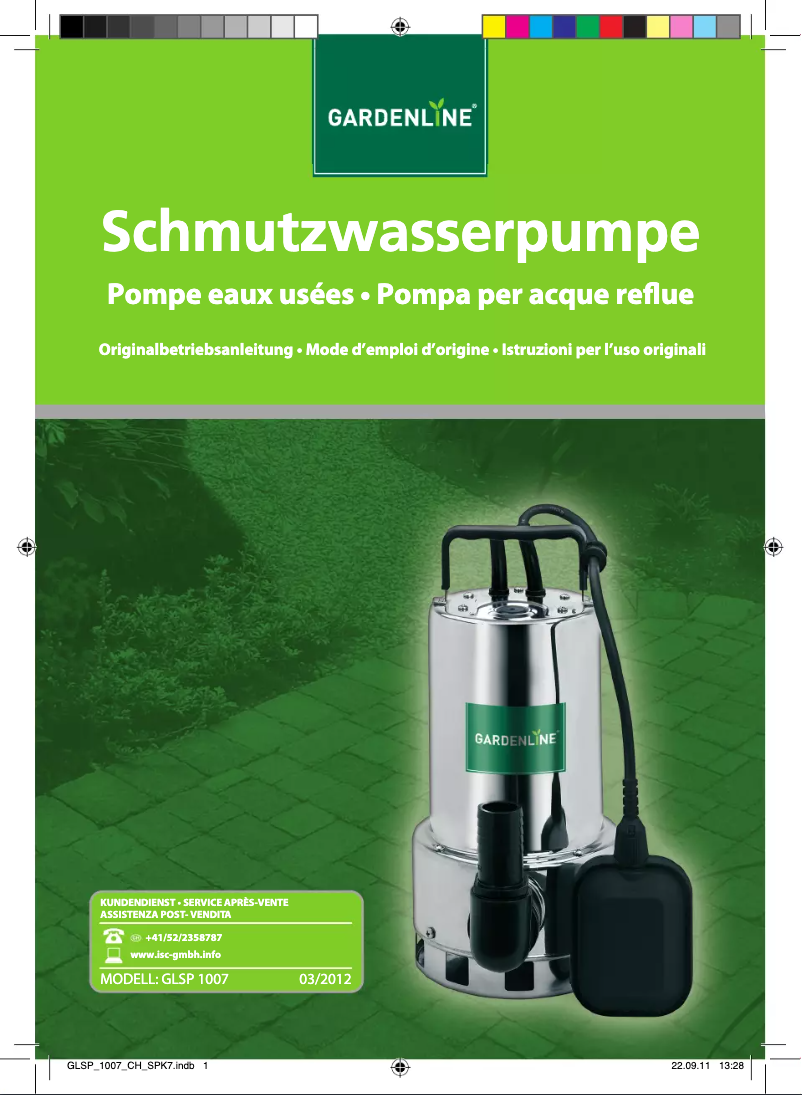 Página nº 1 - Manual de usuario Gardenline GLSP 1007