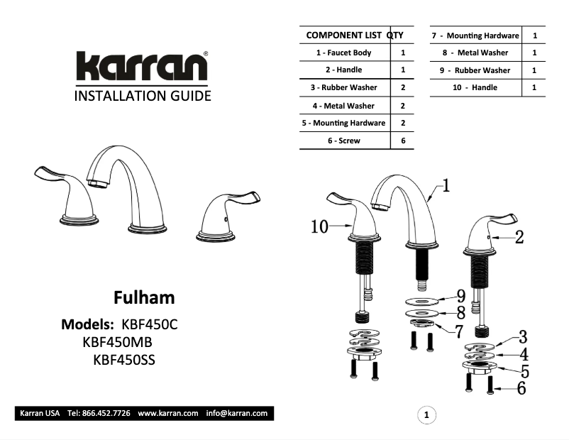 Imagen de la primera página del manual del dispositivo Fulham KBF450C