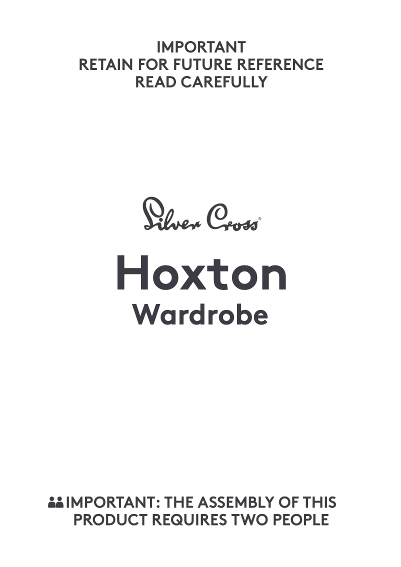 Imagen de la primera página del manual del dispositivo Hoxton Wardrobe