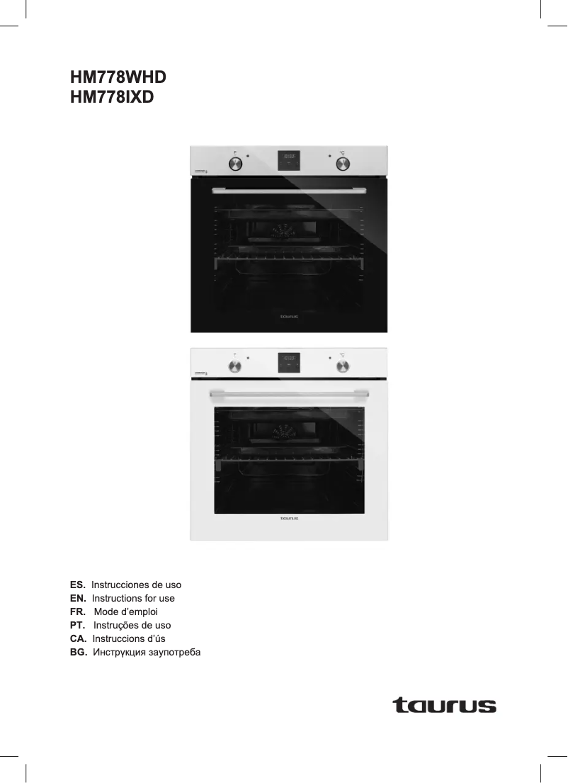 Página 1 del manual Manual de usuario Taurus HM778WHD