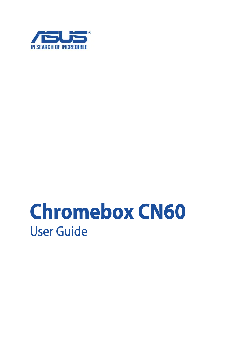 Página nº 1 - Manual de usuario Asus Chromebox-M047U